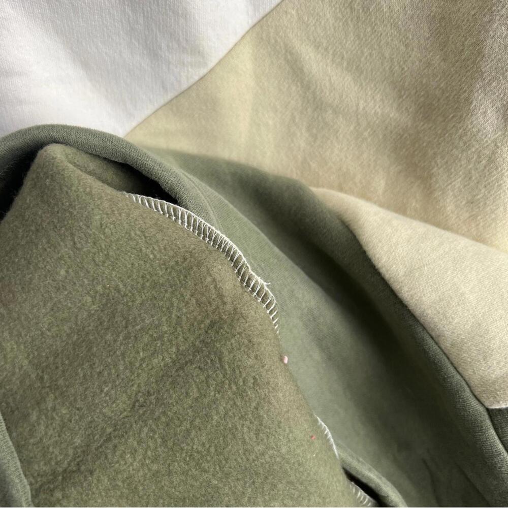 NWT Anthropologie Daily Practice Colorblock Midi Skirt Green Cream Athleisure - Picture 7 of 8